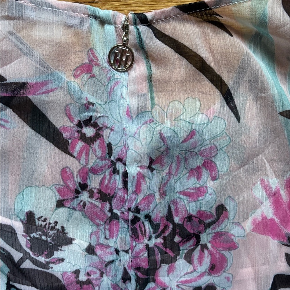 Tommy Hilfiger Women’s Floral Sleeveless Belted Midi Dress 28in Waist Sz 4 - Picture 6 of 6